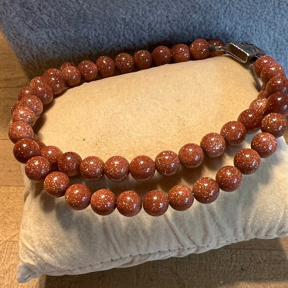 Elegant Goldstone Beaded Bracelet